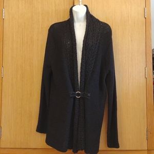 +SZ NWOT Elena Solano SZ 2X Black One Button Cardigan.